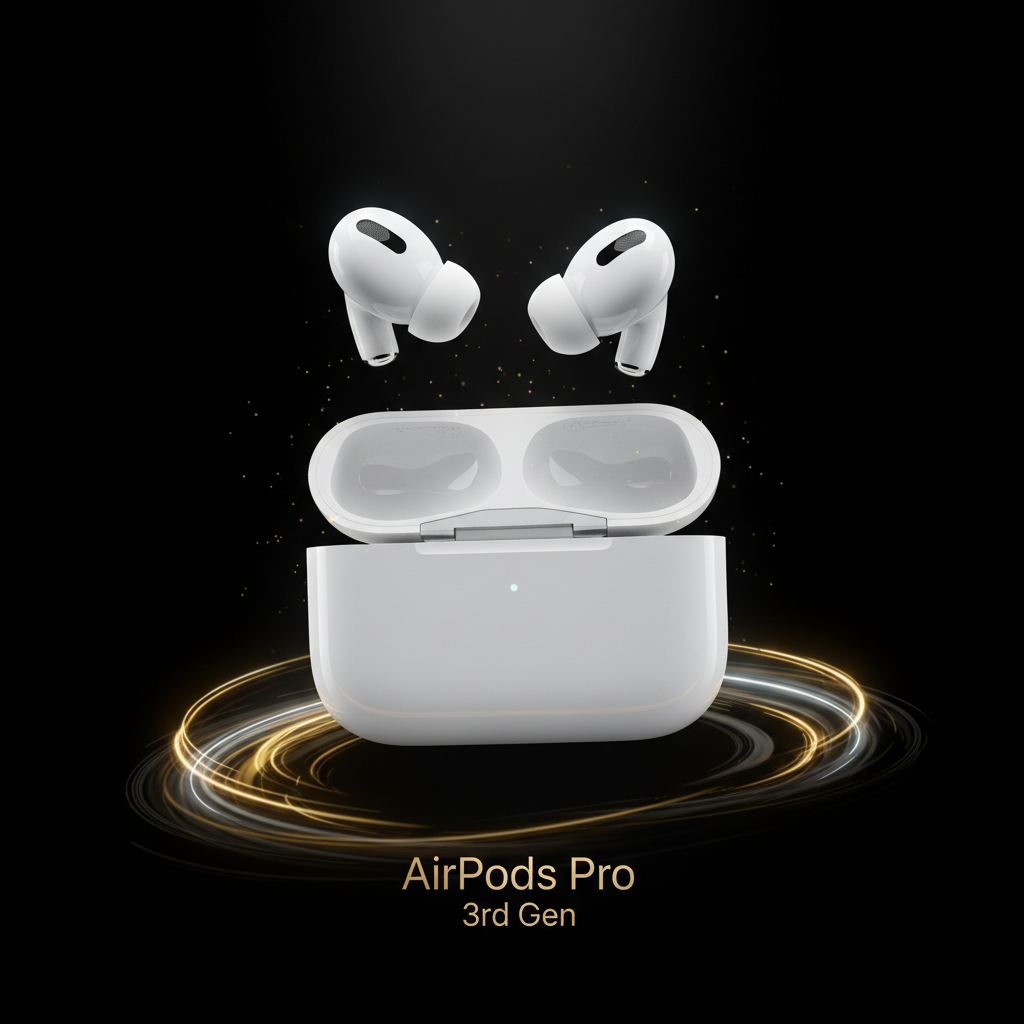 AirPods Pro 3 fondo negro premium